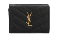 SAINT LAURENT Calfskin Wallet Regular Women's Black