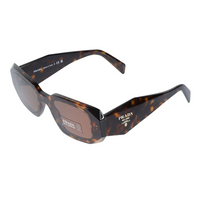 PRADA Acetate Rectangular Sunglasses Women's Tortoiseshell