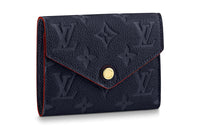 LOUIS VUITTON Victorine Wallet Monogram Empreinte Marine Rouge