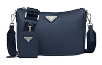 PRADA Saffiano Leather Crossbody Bag Shoulder Bag Men's Blue