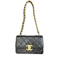 CHANEL 19Bag Leather Handbag Shoulder Bag Women's Black