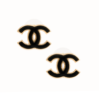 CHANEL Metal Stud Earrings Women's