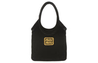 MIU MIU Fabric One Shoulder Handbags Women's Black