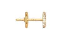 CELINE Maillon Triomphe Stud In Yellow Gold And Diamonds