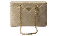PRADA Re Edition Recycled Nylon Handbag Shoulder Bag Women's Desert Beige
