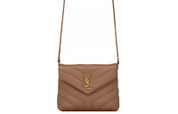SAINT LAURENT Cow Leather Crossbody Bag Shoulder Bag Mini Women's Taupe