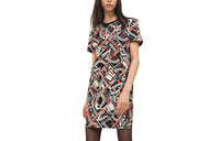 HERMES Short-Sleeved Dresses Women's Black