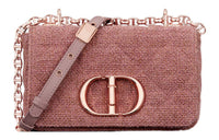 DIOR Caro Linen Shoulder Bag Crossbody Bag Small Size Women's Purple