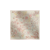 HERMES Mulberry Silk Scarves Women's Pink
