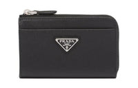 PRADA Saffiano Leather Wallet Women's Black