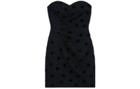 CELINE All-Over Heart Patterned Strapless Dress
