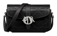 DIOR Cannage Cosmo Leather Shoulder Bag Crossbody Bag Mini Men's Black