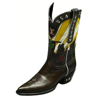 LOUIS VUITTON Ankle Boots Men's Dark Brown Yellow