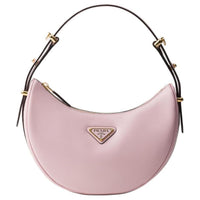 PRADA Leather Portable Crossbody Bag, Shoulder Bag Women's Snow Pink