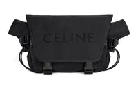 CELINE Nylon Crossbody Bag Sling Bag Fanny Pack Medium Size Men's Black