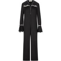 SAINT LAURENT Drawstring Long-Sleeved Jumpsuit