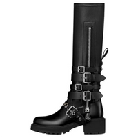 DIOR D-Fight Knee-high Boots Women's Black