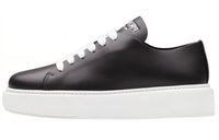 PRADA Platform Sneakers 'Black Leather' Women's