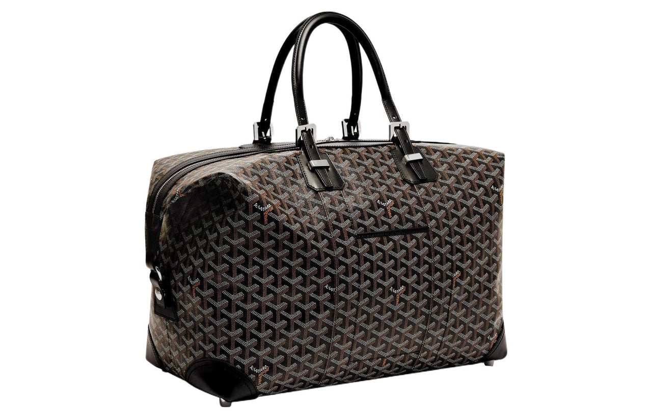 GOYARD Bowling Canvas With Leather Shoulder Bag Crossbody Bag Handbag Travel Bag Unisex Black