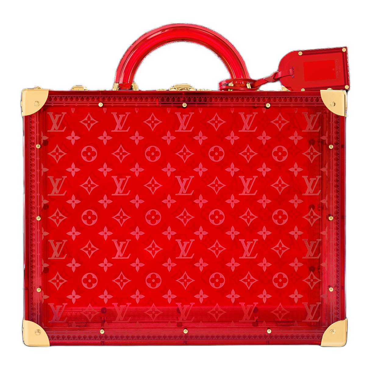 LOUIS VUITTON Cotteville Acrylic Glass Storage Boxes Unisex Red
