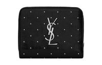 SAINT LAURENT CASSANDRE Calfskin Wallet Women's Black