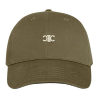 CELINE Cotton Baseball Caps Men's Khaki Green