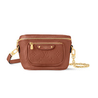 LOUIS VUITTON Bumbag Soft Grained Cow Leather Fanny Pack Mini Women's Brown