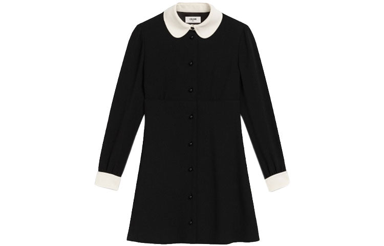 CELINE Long Sleeved Dresses Women's Black