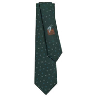 HERMES Mulberry Silk Ties Men's Fir Green