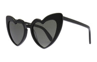 SAINT LAURENT Acetate Irregular Shape Sunglasses Women's Black