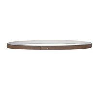 HERMES Two Tone Design, Smooth Buckle Leather Belts Women's Brown Width 1.3cm