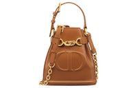 DIOR C'est Dior Calfskin Shoulder Bag Crossbody Bag Handbag Small Size Women's Brown