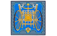 HERMES Silk Scarves Women's Blue
