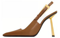 SAINT LAURENT Slim Heel High Heels 11cm Women's Brown