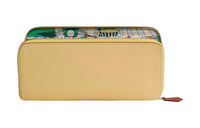 HERMES Silk'In Epsom With Barenia Calfskin Wallet Women's Chick Yellow/Mint Green