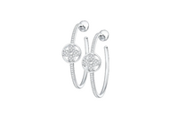 LOUIS VUITTON Idylle Blossom Hoops White Gold And Diamonds