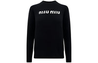 MIU MIU Logo jacquard Cashmere Jumper