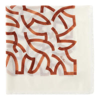 Loro Piana Mulberry Silk Knit Scarves Women's White/Orange