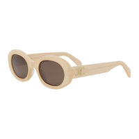 CELINE Acetate Oval Sunglasses Women's Brown