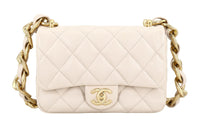 CHANEL 23P SS Lambskin Shoulder Bag Handbag Shoulder Bag Women's Milk Tea