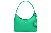 PRADA Hobo Nylon Shoulder Bag Handbag Shoulder Bag Women's Mint Green
