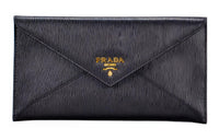 PRADA Cow Leather Clutch Women's Black