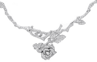 DIOR Rose Necklaces Women's Silver