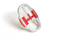 HERMES Silk Scarf Clip Unisex Silver