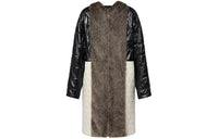 LOUIS VUITTON Faux Fur Insert Quilted Malletage Coat