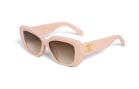CELINE Acetate Irregular Shape Eyeglass Frames Women's Pink