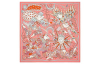 HERMES Silk Silk Scarf Women's Pink