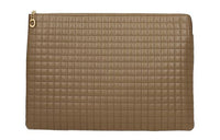 CELINE Leather Clutch Women's Brown
