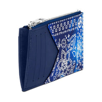 LOUIS VUITTON Coin Card Holder Bandana Monogram Blue