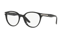 PRADA Acetate Oval Eyeglass Frames Women's Black